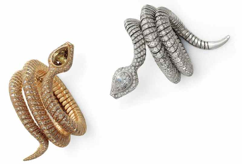 Металлические браслеты-змеи